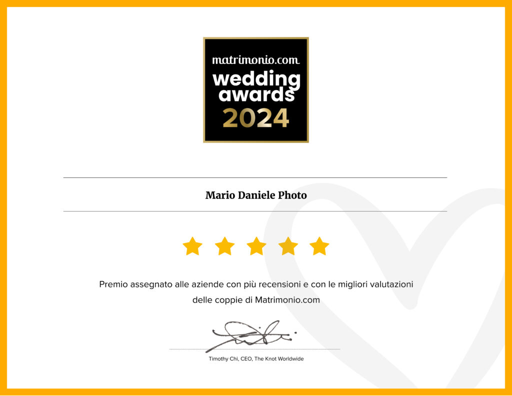 Fotografo Vincitore Wedding Award2024